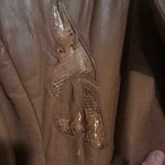 Pioneer Wear Mens Jacket Brown Cow Leather Water S - Picture 8 of 8